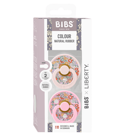 2 бр. Биберони BIBS Liberty COLOUR Oscar Meadow - Petal Mix, 6-18 месеца