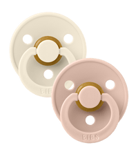 2 бр. Биберони BIBS, COLOUR Ivory/Blush, 0-6 месеца