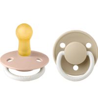 2 бр. Биберони BIBS De Lux, Blush GLOW/Vanilla GLOW, 6-18 месеца