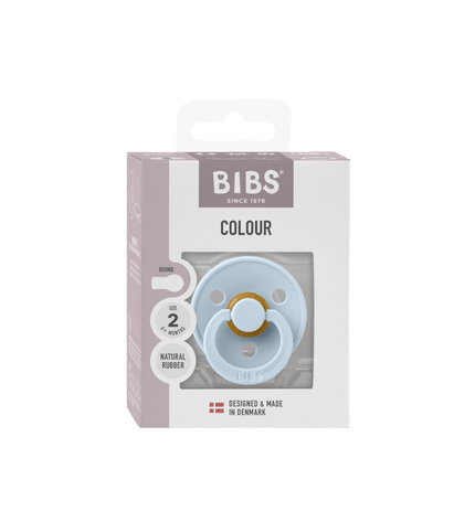 1 бр. Биберон BIBS COLOUR, Baby Blue, 6-18 месеца