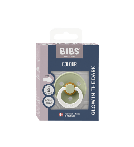 1 бр. Биберон BIBS Colour, Sage GLOW, 6-18 месеца