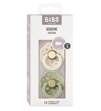 2 бр. Биберони BIBS Boheme, Ivory/Sage, 0-6 месеца