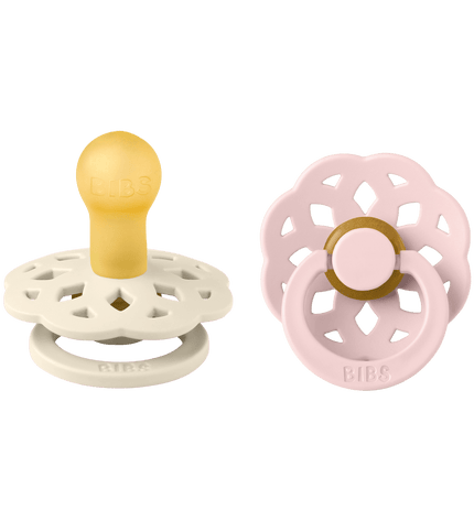 2 бр. Биберони BIBS Boheme, Ivory/Blossom, 6-18 месеца