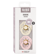 2 бр. Биберони BIBS Boheme, Ivory/Blossom, 6-18 месеца