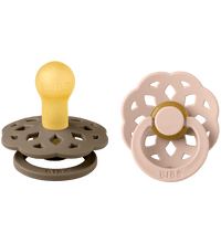 2 бр. Биберони BIBS Boheme, Dark Oak/Blush, 0-6 месеца