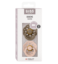 2 бр. Биберони BIBS Boheme, Dark Oak/Blush, 0-6 месеца