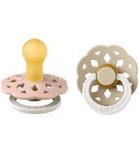 2 бр. Биберони BIBS Boheme Glow, Blush/Vanilla, 0-6 месеца