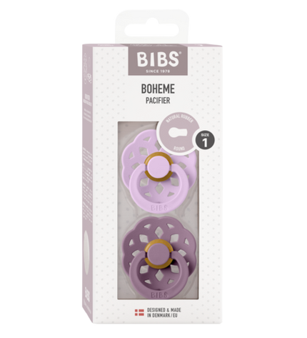 2 бр. Биберони BIBS Boheme, Violet Sky/Mauve, 0-6 месеца