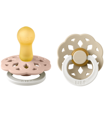 2 бр. Биберони BIBS Boheme Glow, Blush/Vanilla, 6-18 месеца