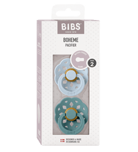 2 бр. Биберони BIBS Boheme, Baby Blue/Island Sea, 6-18 месеца