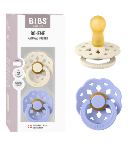 2 бр. Биберони BIBS Boheme, Ivory/Hush, 6-18 месеца