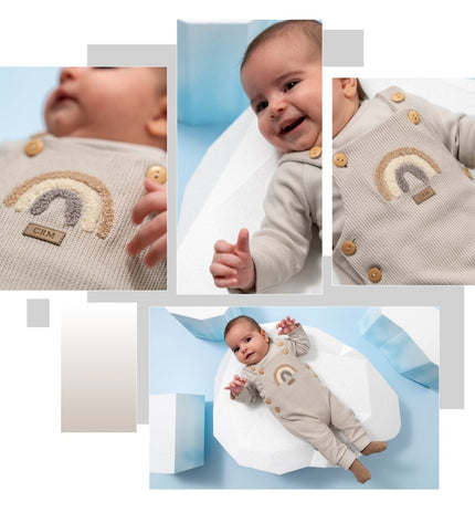 Бебешки комплект от 2 части - шампан