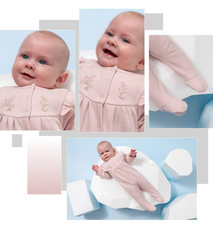 Бебешки гащеризон с нежни акценти - розов