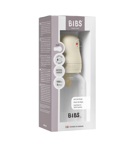 Комплект със Стъклена Бутилка BIBS Ivory 110мл