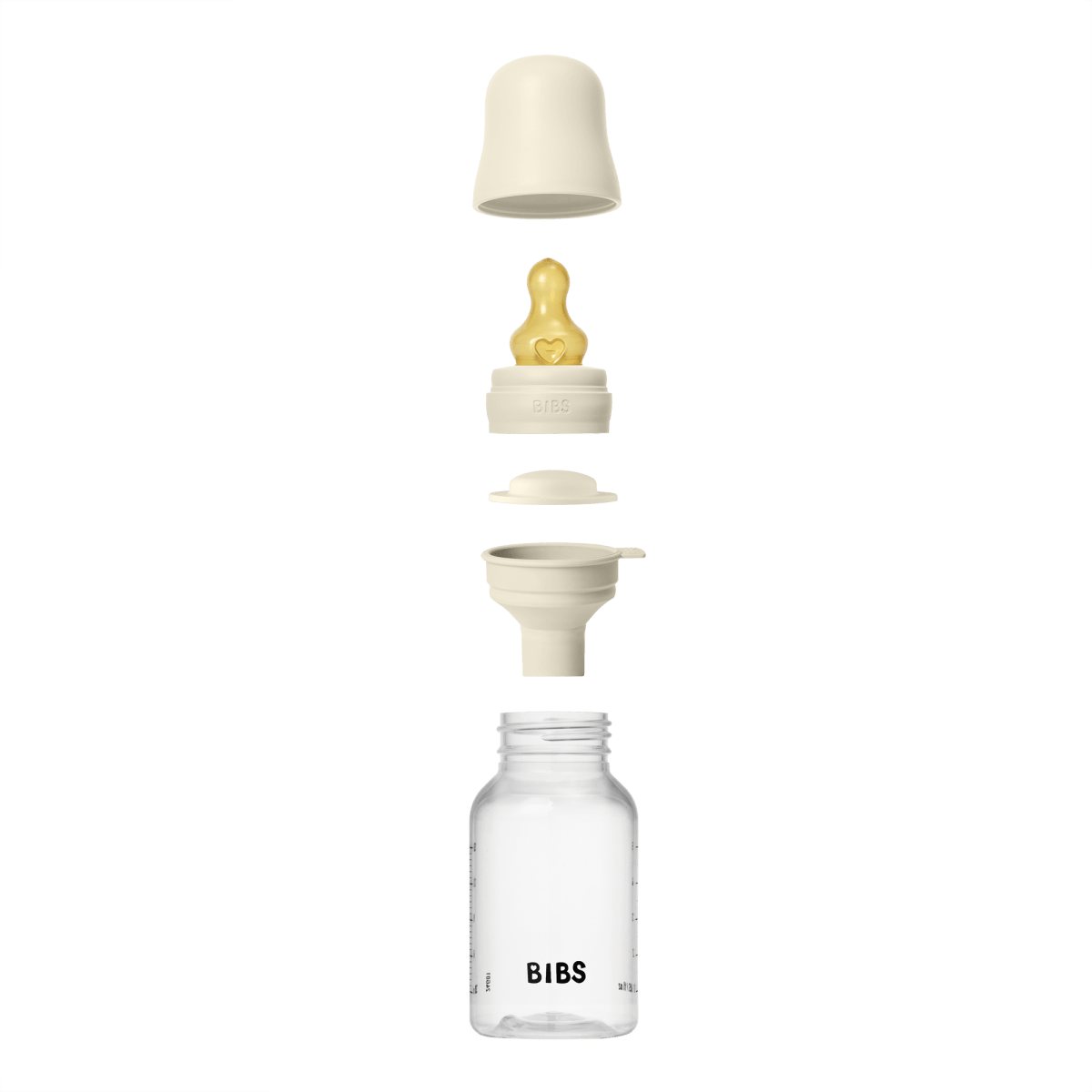 Комплект със Стъклена Бутилка BIBS Ivory 110мл