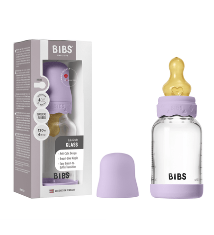 Бебешка Стъклена Бутилка BIBS Boheme Violet Sky 120мл Бавен Поток Каучук
