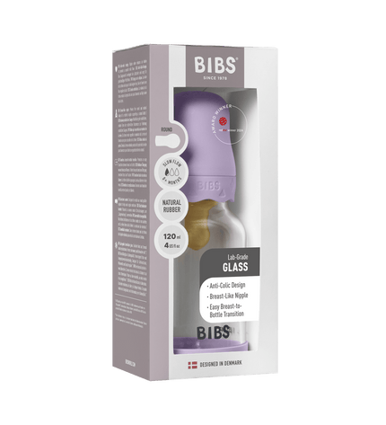 Бебешка Стъклена Бутилка BIBS Boheme Violet Sky 120мл Бавен Поток Каучук