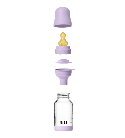 Бебешка Стъклена Бутилка BIBS Boheme Violet Sky 120мл Бавен Поток Каучук