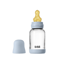 Бебешка Стъклена Бутилка BIBS Baby Blue 120мл Каучук Бавен Поток