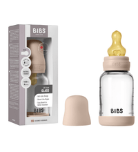 Бебешка Стъклена Бутилка BIBS Blush 120мл Каучук Бавен Поток