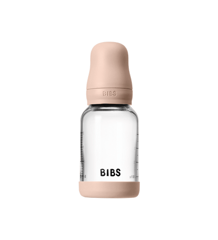 Бебешка Стъклена Бутилка BIBS Blush 120мл Каучук Бавен Поток