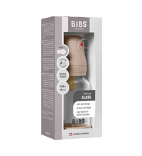 Бебешка Стъклена Бутилка BIBS Blush 120мл Каучук Бавен Поток