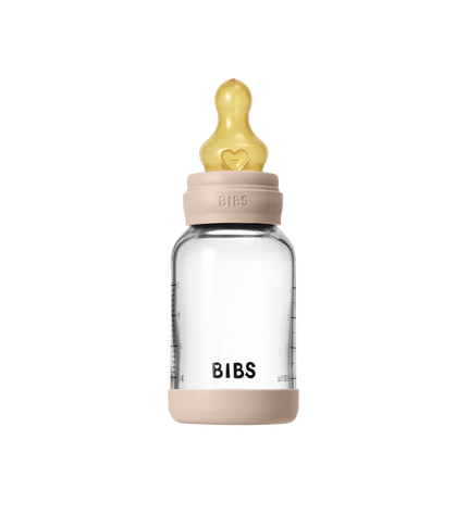 Бебешка Стъклена Бутилка BIBS Blush 120мл Каучук Бавен Поток
