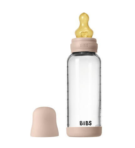 Бебешка Стъклена Бутилка BIBS Blush 240мл Каучук Среден Поток
