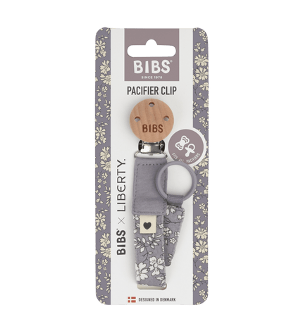 BIBS x Liberty Клипс за Залъгалка Capel - Fossil Grey