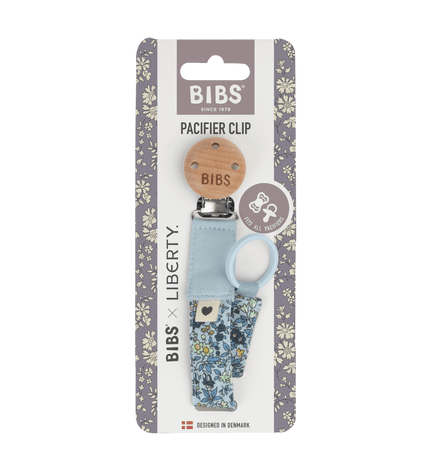 BIBS x Liberty Клипс за Залъгалка Chamomile Lawn - Baby Blue