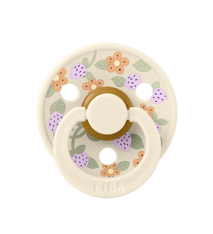 2 бр. Биберони BIBS Liberty COLOUR Strawberries and Cream Ivory, 0-6 месеца