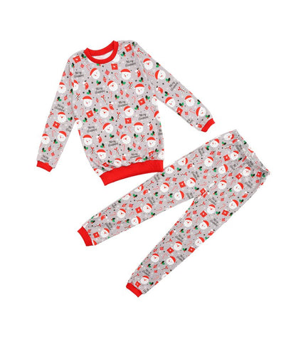 Детска пижама с дълъг ръкав „Дядо Коледа и Снежко“, 122-158см