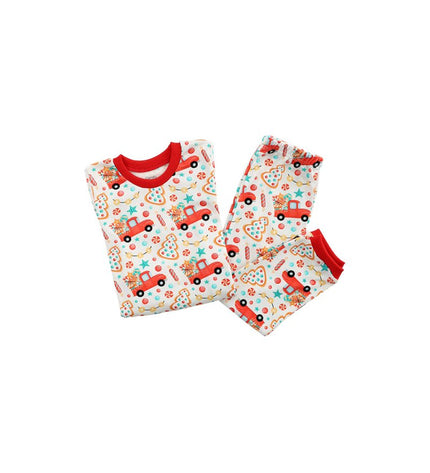 Бебешка пижама с дълъг ръкав „Камионче с украса“, 86-98см