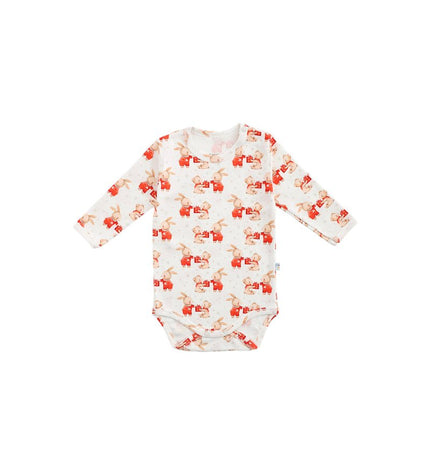 Бебешко боди с раменно закопчаване „Коледни подаръци“
