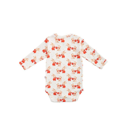 Бебешко боди с раменно закопчаване „Коледни подаръци“