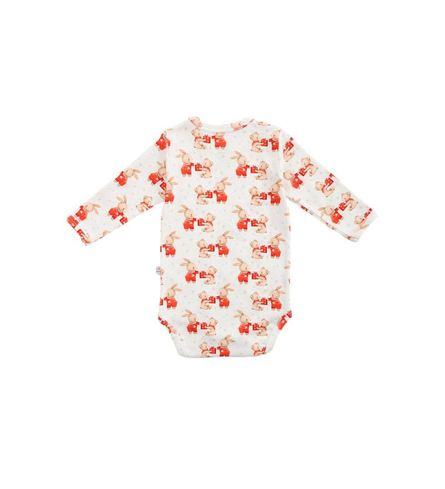 Бебешко боди с раменно закопчаване „Коледни подаръци“
