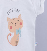 Бебешко боди с раменно закопчаване „Cute Cat“