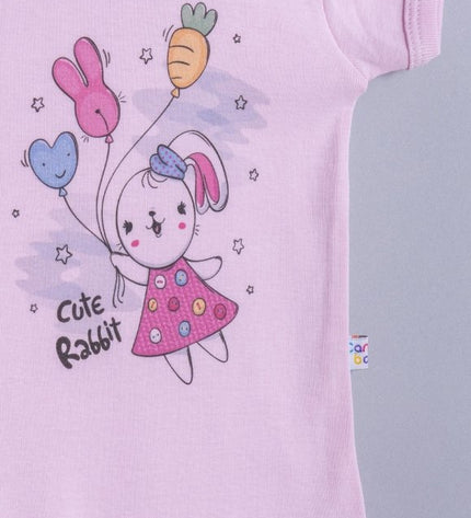 Бебешко боди с раменно закопчаване „Cute rabbit“