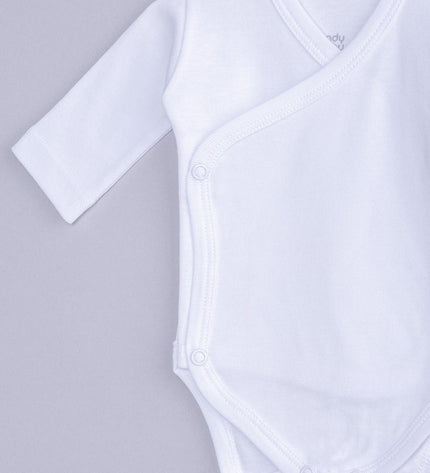 Бебешко боди комплект с дълъг ръкав - прегърни ме - бял, корал, шампан