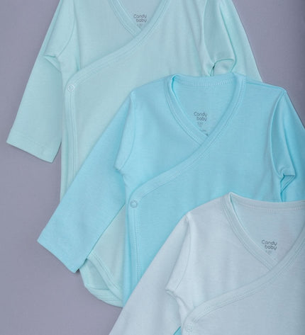 Бебешко боди комплект - прегърни ме - резeда, аква, ментов