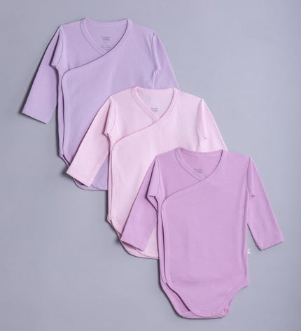 Бебешко боди комплект - прегърни ме - тъмнорозов, светлорозов, виолетов
