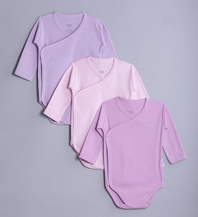 Бебешко боди комплект - прегърни ме - тъмнорозов, светлорозов, виолетов