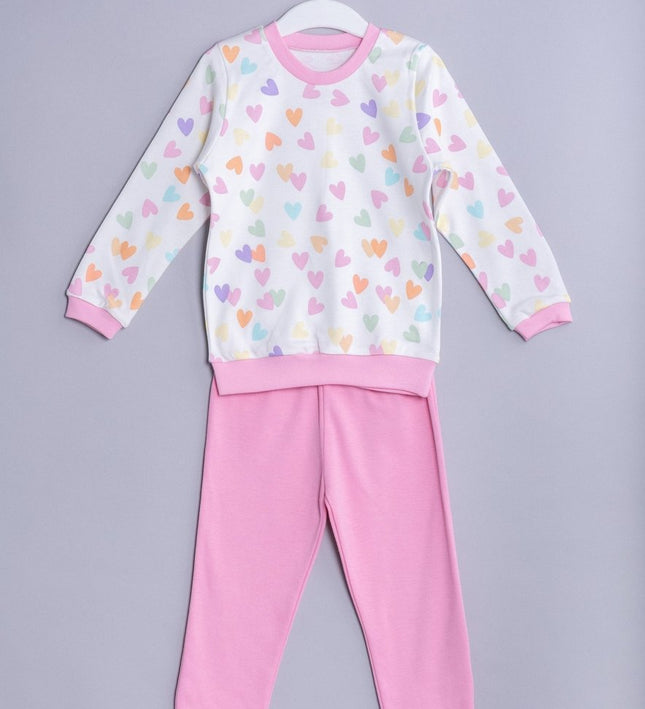Детска пижама с дълъг ръкав „Сърчица“ , 86-116см