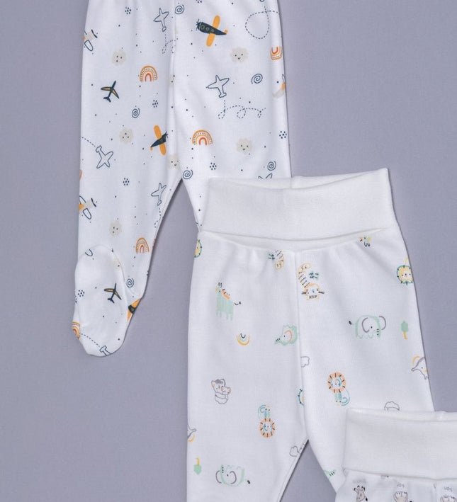 Бебешки ританки комплект „Весели животинки и самолети“, 3 броя