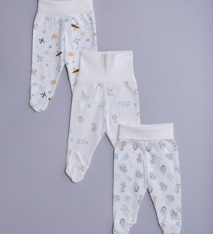 Бебешки ританки комплект „Весели животинки и самолети“, 3 броя