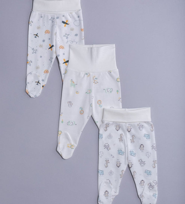 Бебешки ританки комплект „Весели животинки и самолети“, 3 броя