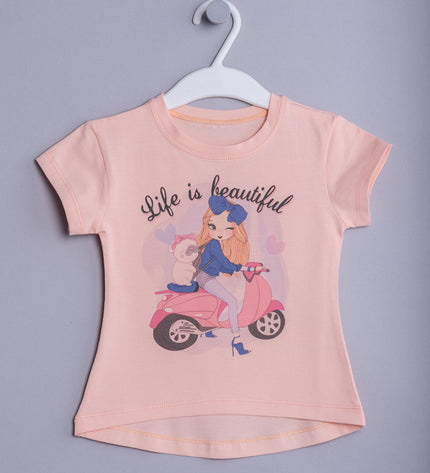 Тениска „Life is beautiful“ - 86-116см